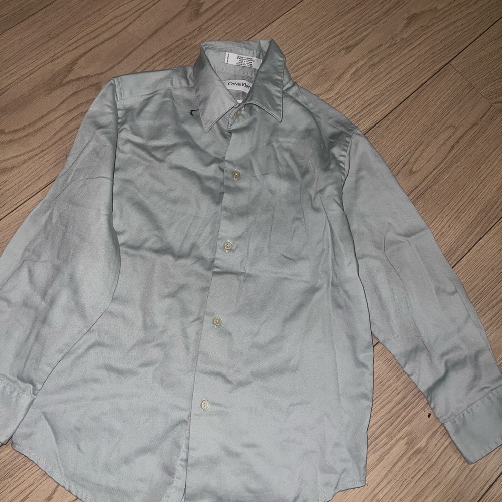Calvin Klein Kids Gray Button Down Shirt